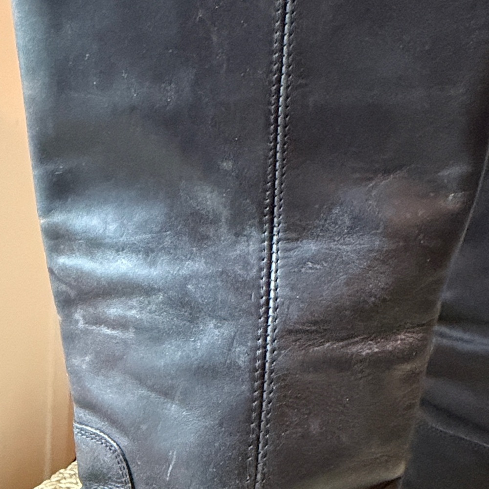 Frye Melissa Tall Black Leather Riding Boots Women’s Size 10 Classic & Timeless - Picture 9 of 14